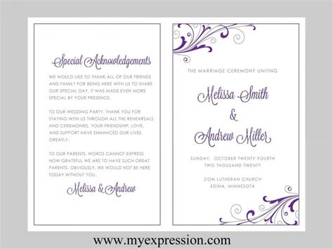 Free Wedding Program Templates (Word, PDF, AI).